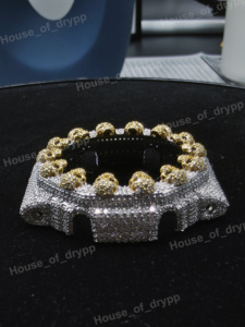 Iced Out VVS Moissanite Diamond Watch Bezel 2100 Series Watch with Moissanite diamond Watch Part - Product Image 4
