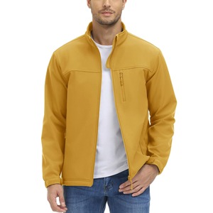 Soft Shell Jacket Outdoor Autumnspring Full Zip Waterproof <b>Men</b> Standard OEM Jacket for man - Product Image 4
