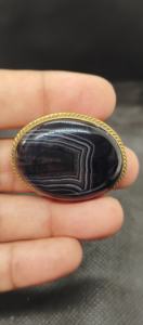 Colgantes de Ágata con Banda de Latón Hechos a Mano, Piedra para Joyería, Colgante Ranurado 100% Natural, Gemas Sueltas - Product Image 6