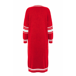 Delta | Sigma | Theta Sorority Women's Long Cardigan Embroidered <b>Cable</b> Knit Duster Color Block Acrylic Sweater Greek Apparel - Product Image 3