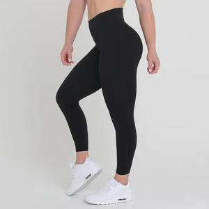 2026 New Solid Women's Workout Leggings High Quality Fitness Four-Way Stretch Quick Dry Direct Manufacturer Gym Wholesale Supply - Product Image 6