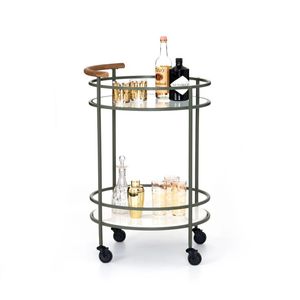 Compact Heavy Duty Metal Serving Trolley Designed with Spacious Storage Shelves and Easy Rolling Casters for Offices - Product Image 5