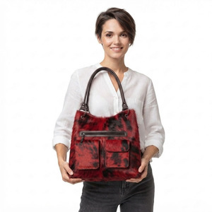 Sac fourre-tout en cuir de vachette à poils naturels pour femme, sac à main de style western en cuir de vachette à poils, sac à main pour femme, vente en gros - Product Image 3