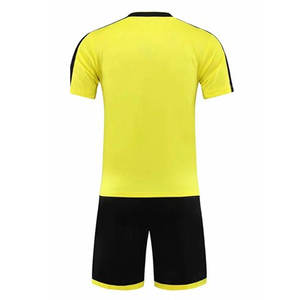 Últimos Diseños de Uniformes de Fútbol Juvenil, Transpirables, con Rayas Amarillas, Corte Atlético, Conjunto de Camiseta y Pantalones Cortos - Product Image 2