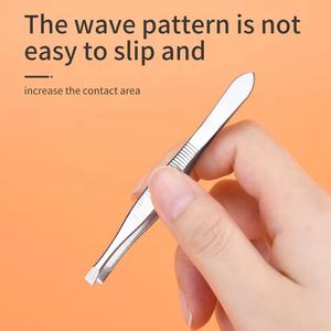 Eyelash Tweezers Stainless Steel <b>Smooth</b> Tip Black and Silver Makeup <b>Tools</b> for Eyelash Extension - Product Image 5