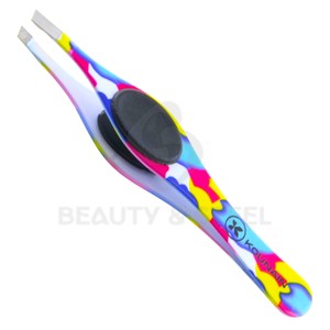 Pinzas de Depilar de Acero Inoxidable con Borde Recto y Peine Integrado para un Cuidado Facial Profesional - Product Image 2