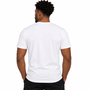 Camiseta Blanca Lisa de Cuello Redondo para Hombre, Logotipo Personalizado, Fabricante de Ropa de Marca Privada - Product Image 2