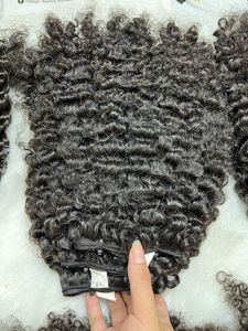 Bundles de curl birmans avec dentelle frontale cheveux humains 10A cheveux vierges vietnamiens 100% extensions de cheveux humains bruts - Product Image 3