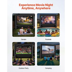 Écran de cinéma gonflable de 20 pieds avec sac de rangement portable et installation facile pour projection en extérieur - Product Image 6