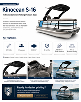 Bateau ponton familial en fibre de verre de 16 pieds avec moteur hors-bord de 90 CV, coque en EVA, design démontable, largeur de 8 pieds, certifié CE