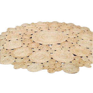 Custom Handmade Natural <b>Jute</b> Area <b>Rug</b> Eco-Friendly Braided <b>Round</b> Oval Runner Low Pile - Product Image 2