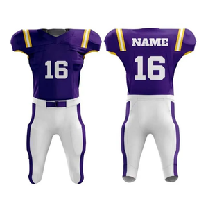 Custom American Football Uniforms Factory Wholesale Heat-Transfer Printed Breathable Short Sleeve Adult American Football Wear - Product Image 2