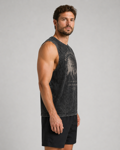 Quick Dry Breathable Eco-Friendly Polyester Tank <b>Top</b> Wholesale <b>Low</b> Price Sleeveless Workout Wear Men's Custom Logo OEM Custom - Product Image 5