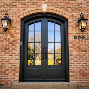 Puerta de Seguridad de Acero con Diseños de Hierro Forjado: Puerta de Entrada Hecha a Mano con Estilo Elegante y Seguridad Confiable - Product Image 1