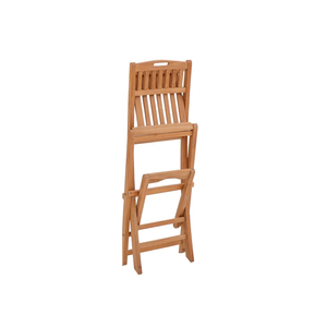 Silla de Bar Plegable de Madera de Teca con Respaldo de Listones y Reposapiés, Muebles Modernos para Exteriores - Product Image 4