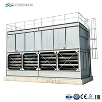 Tour de refroidissement à pyrolyse à énergie éco-responsable et à économie d'énergie, capacité 100 %, tour de refroidissement à circuit fermé à flux croisé