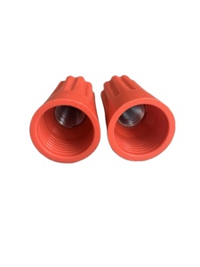 Conectores de cable de tornillo rojo, conectores de extremo de cable eléctrico, tapas acanaladas - Product Image 2