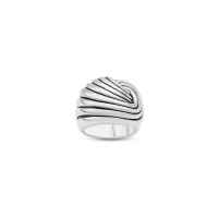 Bague à nœud en spirale bombée et coussinée