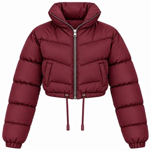 Chaqueta de Invierno Unisex, Estilo Bomber, con Forro Polar, Cuello Alto, Logotipo Frontal, para Exteriores, Casual, Tallas EU/US, Fabricación OEM - Product Image 3