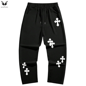 Pantalon de survêtement ample en coton épais pour l'hiver, disponible dans toutes les tailles, produit de qualité supérieure et gamme complète pour homme. - Product Image 3