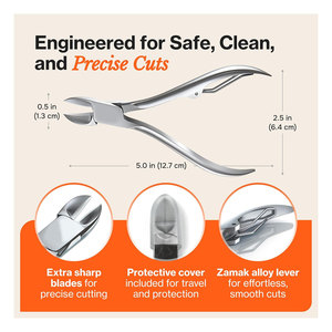 Clippers for Thick Nails Medical Grade Stainless Steel Nail Nippers Trusted by Podiatrists for Seniors Men and Women - Product Image 4