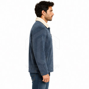 Comfortable Customizable High Quality <b>Sherpa</b> <b>Jacket</b> Front Logo OEM Service Winter Wear <b>Men</b> Breathable Design Custom Colors - Product Image 3