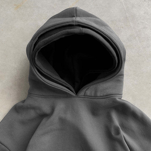 Sweat à capuche épais pour homme en molleton 600 g/m² French Terry, style streetwear avec double capuche, conception personnalisée OEM, 100 % coton, collection Printemps perlée - Product Image 5