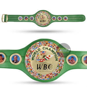 Cinturón de Campeonato de Boxeo Mundial WBC Personalizado, Correa de Cuero Genuino Verde, Placas de Metal de Latón 3D, Cinturón de Campeonato de Alta Calidad - Product Image 1