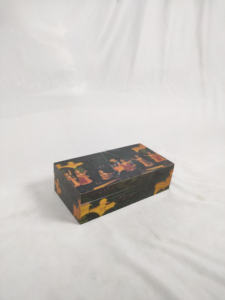 Caja de Joyería Rectangular Pequeña Hermética de Madera Hecha a Mano con Diseño Floral, Caja de Madera con Estampado de Esmalte, Artesanía de Madera de la India - Product Image 4