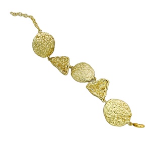 Pulsera de alambre trenzado martillado de diseñador hecho a mano chapado en oro, joyería de moda, brazalete de diseño chapado en oro, brazaletes para mujer - Product Image 2