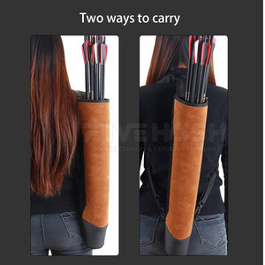 High Quality Leather Archery <b>Quiver</b> Durable Handmade Back Holder Adjustable Fit Outdoor Hunting Training Gear - Product Image 6