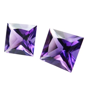 100% naturel violet améthyste calibré taille carré en forme de pierre précieuse en vrac pour la fabrication de bijoux à bas prix de gros - Product Image 2