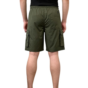 Elegant Look Cargo Shorts For Men's Breathable Quick Dry <b>Elastic</b> Mid Solid Pattern High Street Style Gym Running Outdoor Pockets - Product Image 6