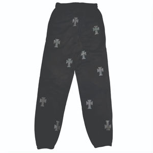 High Quality Custom Logo Cotton Winter Solid Men's Tracksuit Rhinestone Oversized <b>Cropped</b> Hoodie Fleece Jogger Set Streetwear - Product Image 5