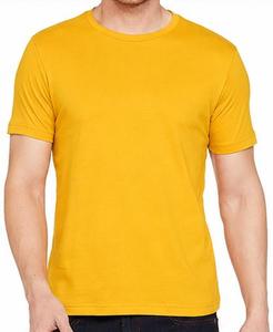 T-shirt pour homme, col rond, manches courtes, coupe classique, uni, décontracté, tricoté, logo sur le devant, 100% coton, séchage rapide - Product Image 4