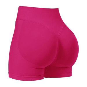Custom Women's Gym Booty Shorts Seamless High Waist Moisture-Wicking Fitted Wool/Silk Workout Fitness Running Yoga Shorts - Product Image 3