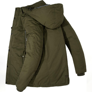 Chaqueta de Invierno para Hombre, Talla Grande, Cálida, con Forro de Sherpa, Capucha Desmontable, Impermeable, Ecológica, Transpirable y de Secado Rápido - Product Image 3