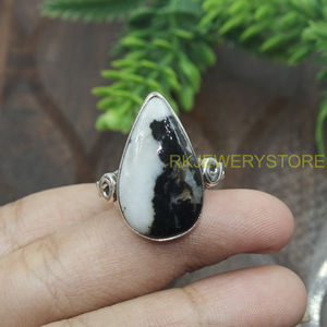Natural Buffalo Turquoise <b>Ring</b> Handmade 925 Sterling Silver Teardrop Gemstone Vintage Boho <b>Statement</b> Jewelry Gift for Women Her - Product Image 5