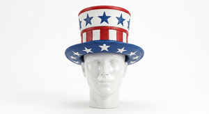 Chapeau haut de forme à motif drapeau américain avec étoiles et rayures, chapeau de fête unisexe pour adultes, quatre saisons, style européen et américain - Product Image 1