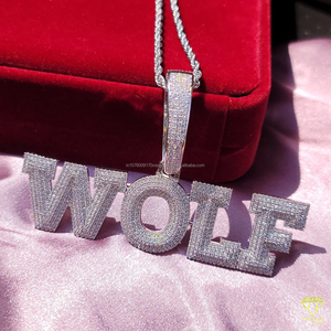 Collier pendentif de luxe « WOLF » avec chaîne en diamants sertis, bijou tendance, cadeau pour homme - Product Image 3