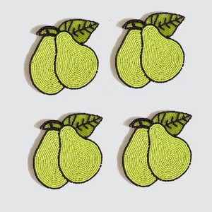 CRYSTAL CRAFT Gift Idea Home Decor Handmade Round Green Desk Mat <b>Mug</b> Rug Coasters Beaded Placemats for - Product Image 5