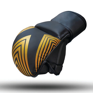 Gants de MMA professionnels en cuir, paume ouverte, rembourrage épais de haute technologie, légers, respirants, unisexes, équipement d'entraînement d'arts martiaux - Product Image 3