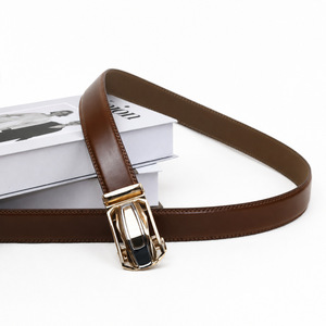 Ceinture en cuir de vachette pour homme sur mesure avec boucle automatique 24 mm Noir Marron Business Dress OEM - Product Image 2