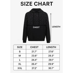 Chándal de lujo para hombre, 100% algodón, con pedrería, de alta calidad, con logo personalizado, sudadera con capucha y pantalones, ropa de calle de invierno con estrellas estampadas - Product Image 6