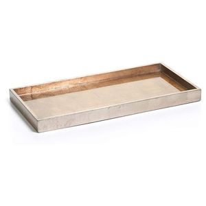 Rectangular Shape Aluminium Decorative <b>Trays</b> hand Casted Technique Dishwasher Safe Metal Serving <b>Trays</b> For Cafe Restaurant Use - Product Image 1