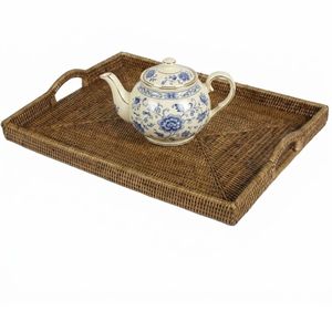 Bandeja de Servir de Ratán Ecológica de Color Rústico, Accesorios para el Hogar Hechos a Mano, Sostenibles, Tamaños y Colores Personalizables - Product Image 2
