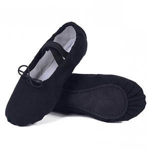 Chaussons de ballet professionnels unisexes en toile avec empeigne en PU, semelle extérieure en cuir véritable, talon plat pour la formation en danse des adultes et des enfants - Product Image 5