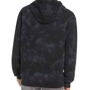<b>Men's</b> <b>Black</b> <b>Tie</b>-Dye Hooded Sweatshirt Regular Fit Knitted Casual Autumn Wear - Product Image 3