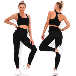 Ensemble de vêtements de yoga d'hiver pour femmes, 3 pièces, haut à manches longues + soutien-gorge de yoga + leggings, ensembles de survêtements personnalisés - Product Image 3