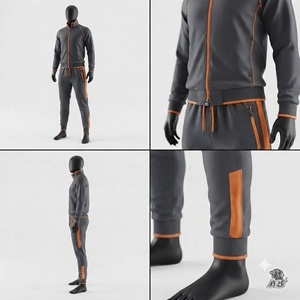 Ensemble de survêtement pour homme, veste de sport à séchage rapide, pantalon assorti, vêtements de sport pour la salle de sport, le fitness, le jogging, les sports de plein air - Product Image 5